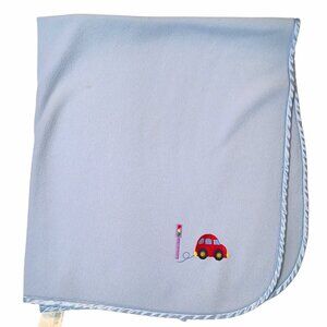 Kids Line Car Stoplight Blue Fleece Lovey Security Blanket 31" X 36"